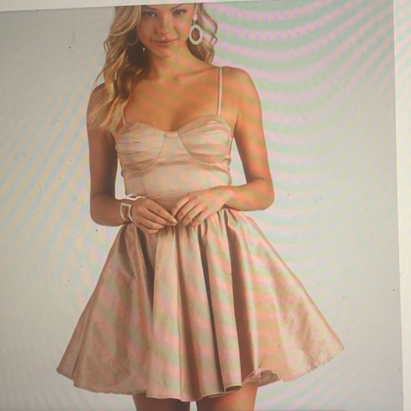 Zaida Formal Taffeta Skater Dress - Picture 4 of 7